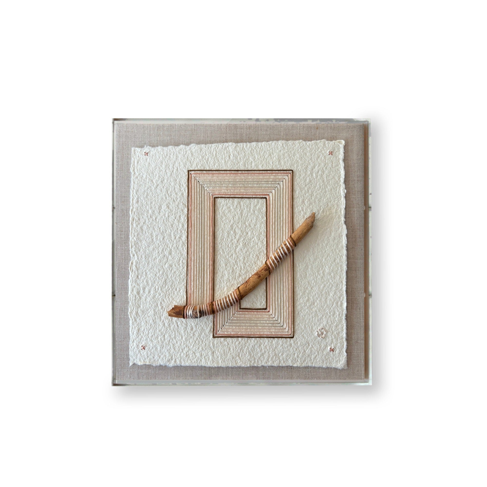Nesting #373 by Natalie Ciccoricco in a 10" x 10" shadowbox frame
