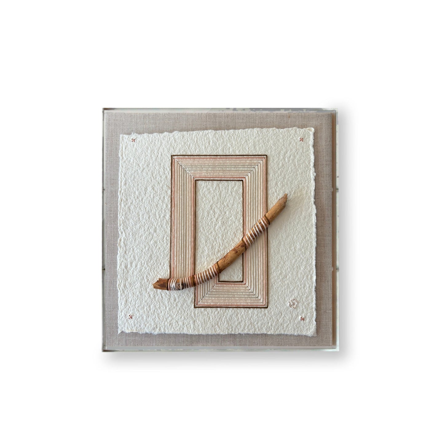 Nesting #373 by Natalie Ciccoricco in a 10" x 10" shadowbox frame