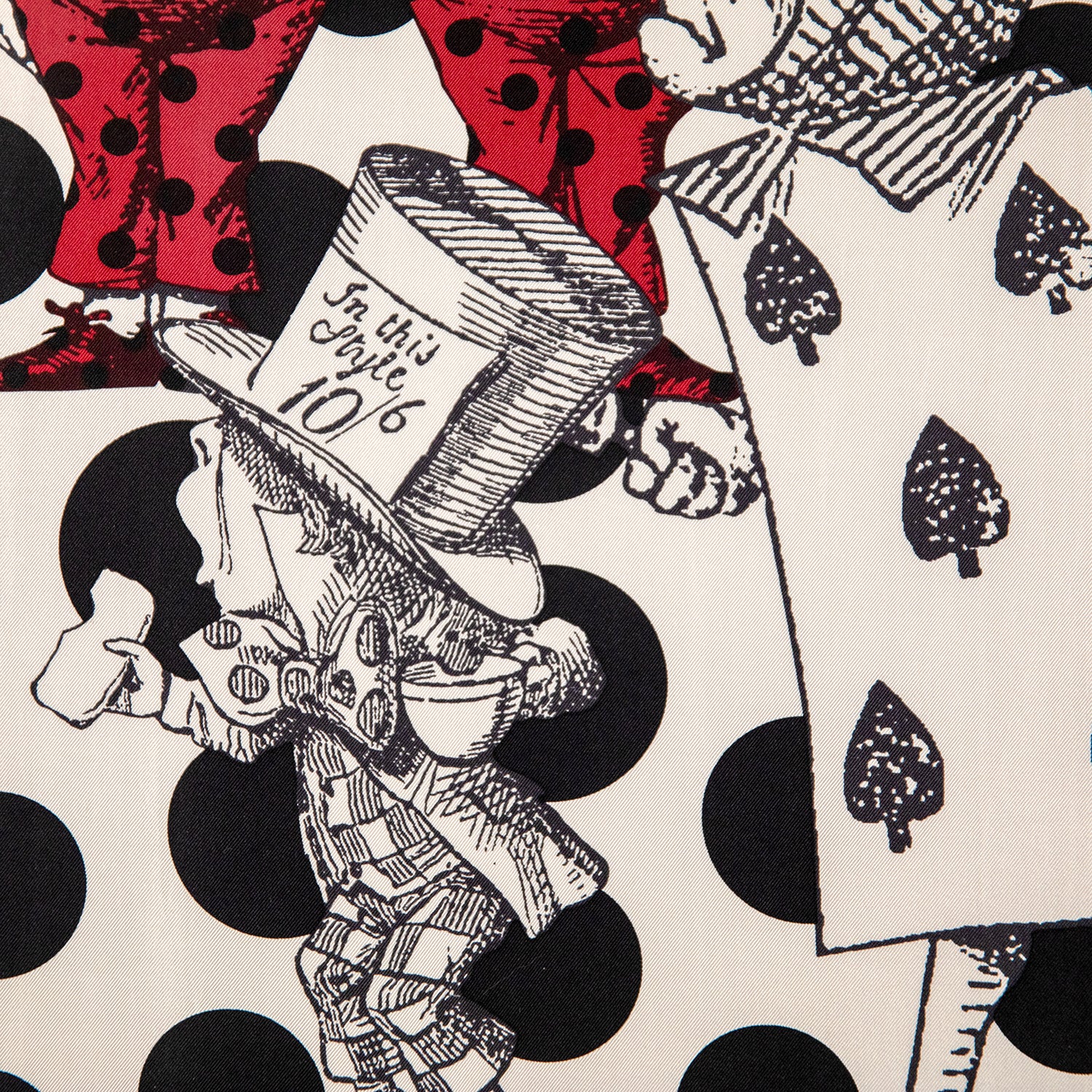 Comme Des Garcons Polkadot Wonderland Silk Scarf detail