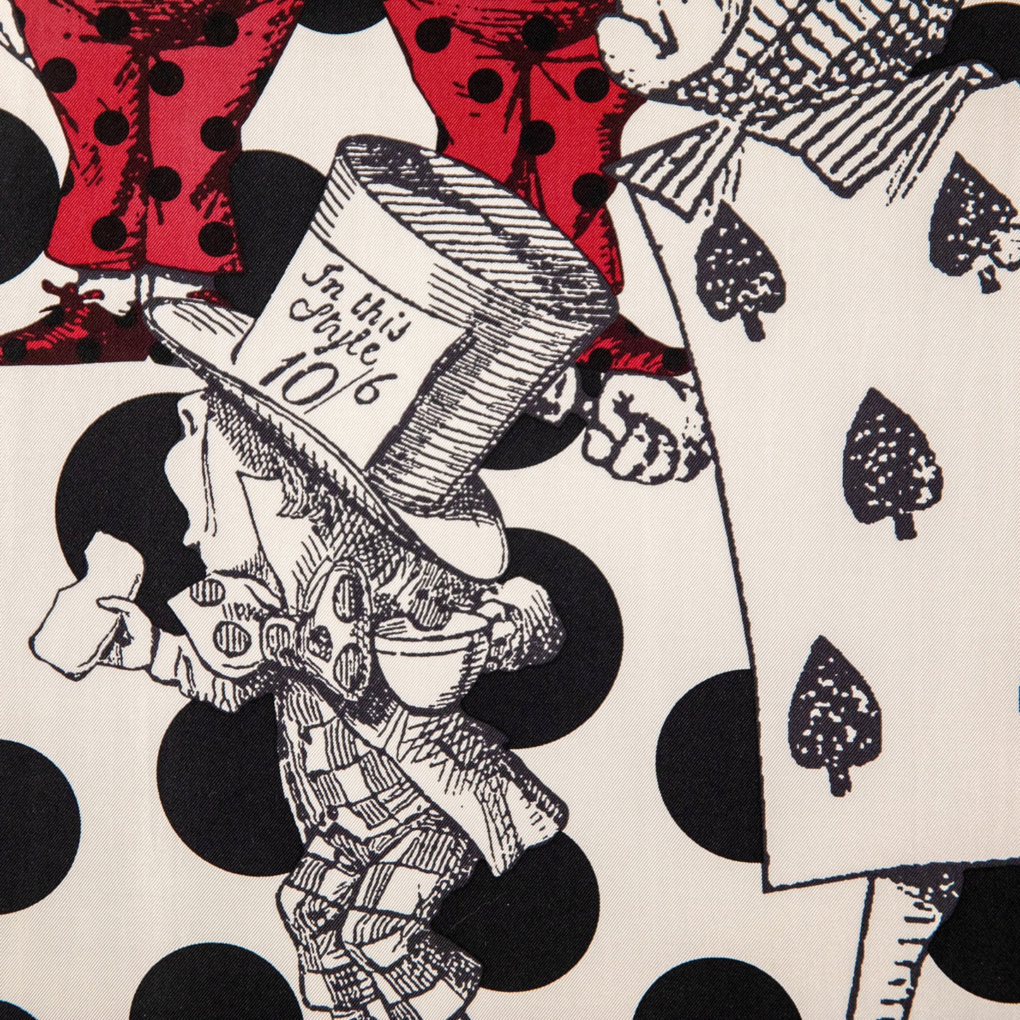 Comme Des Garcons Polkadot Wonderland Silk Scarf detail