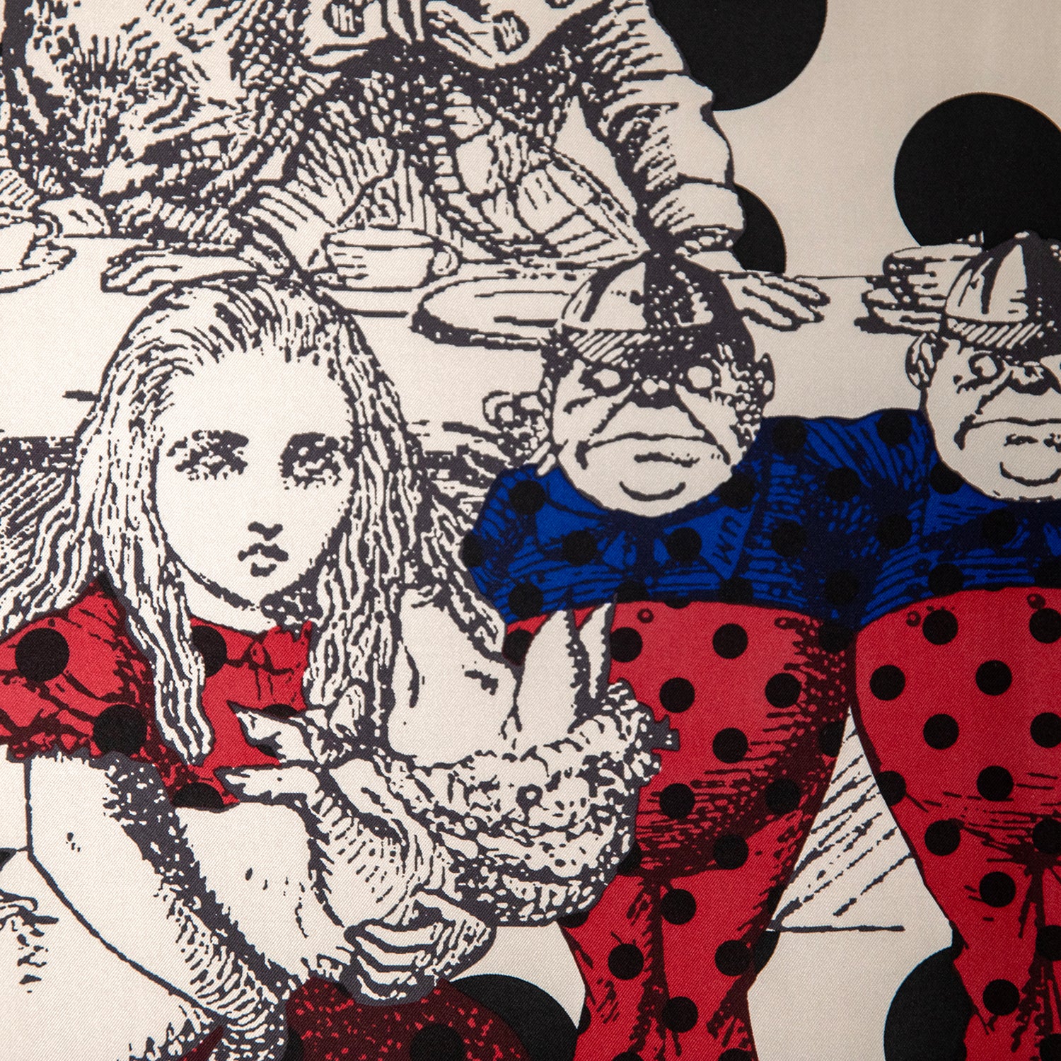 Comme Des Garcons Polkadot Wonderland Silk Scarf detail