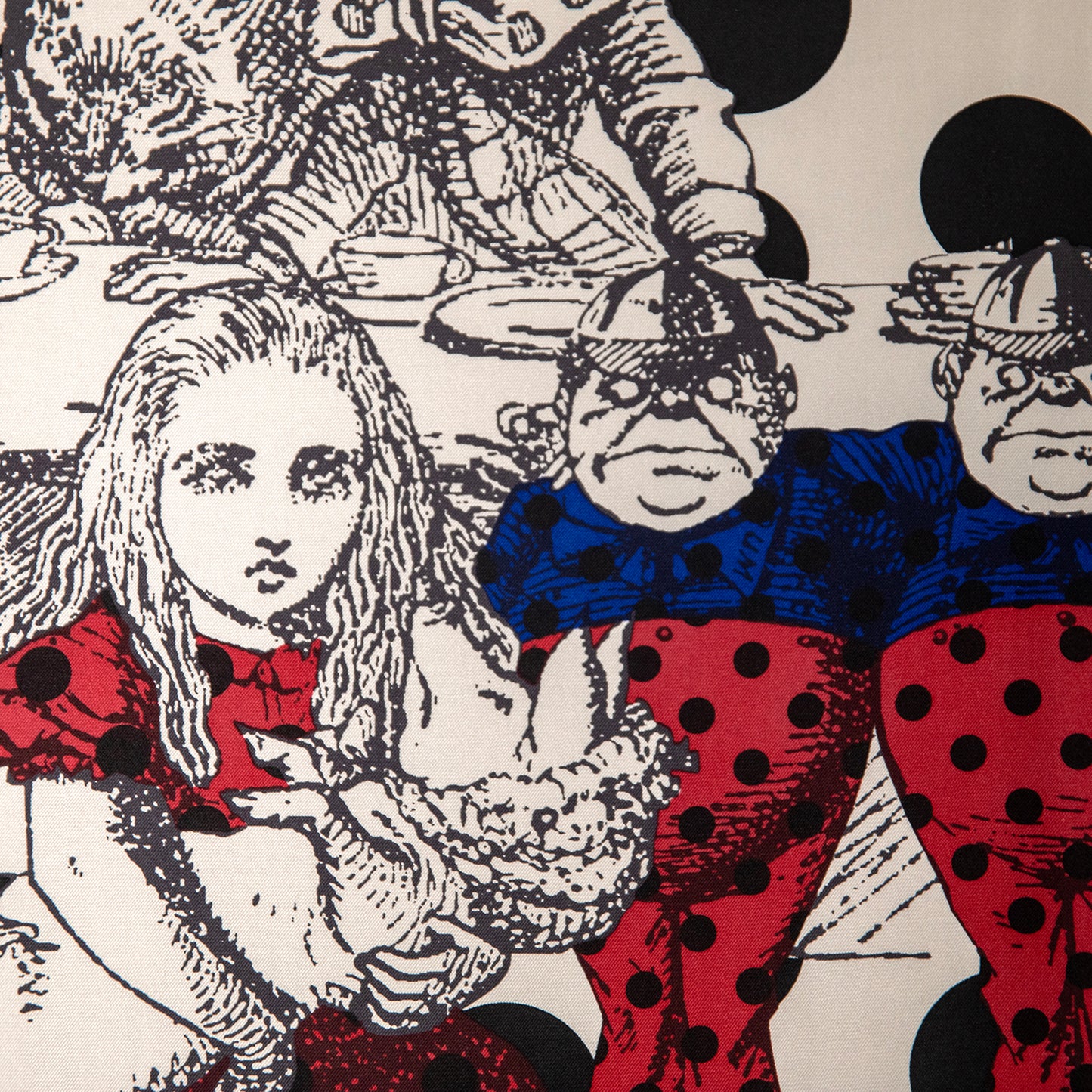 Comme Des Garcons Polkadot Wonderland Silk Scarf detail