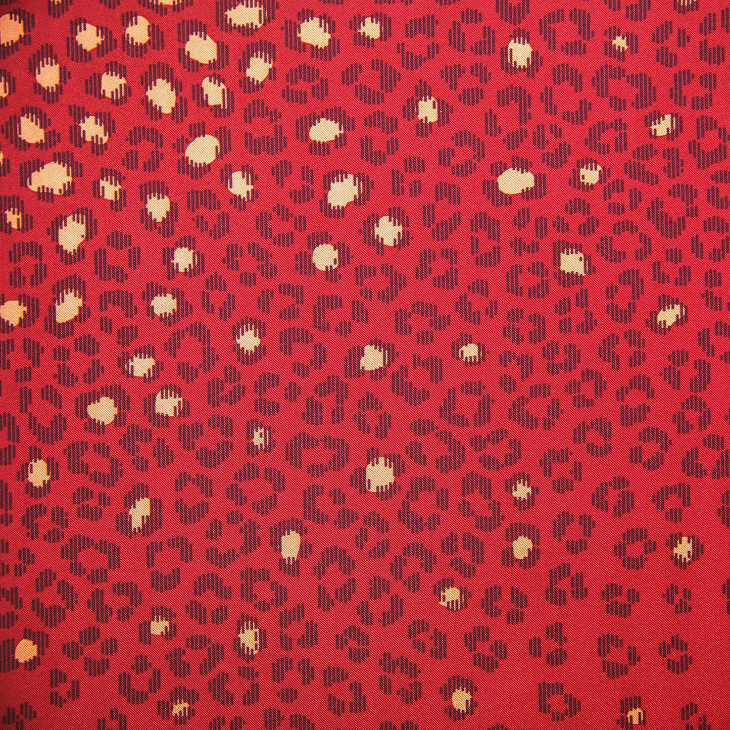 Framed Cartier Burgundy Jaguar Scarf Silk Scarf in a 36x36x2" Shadowbox