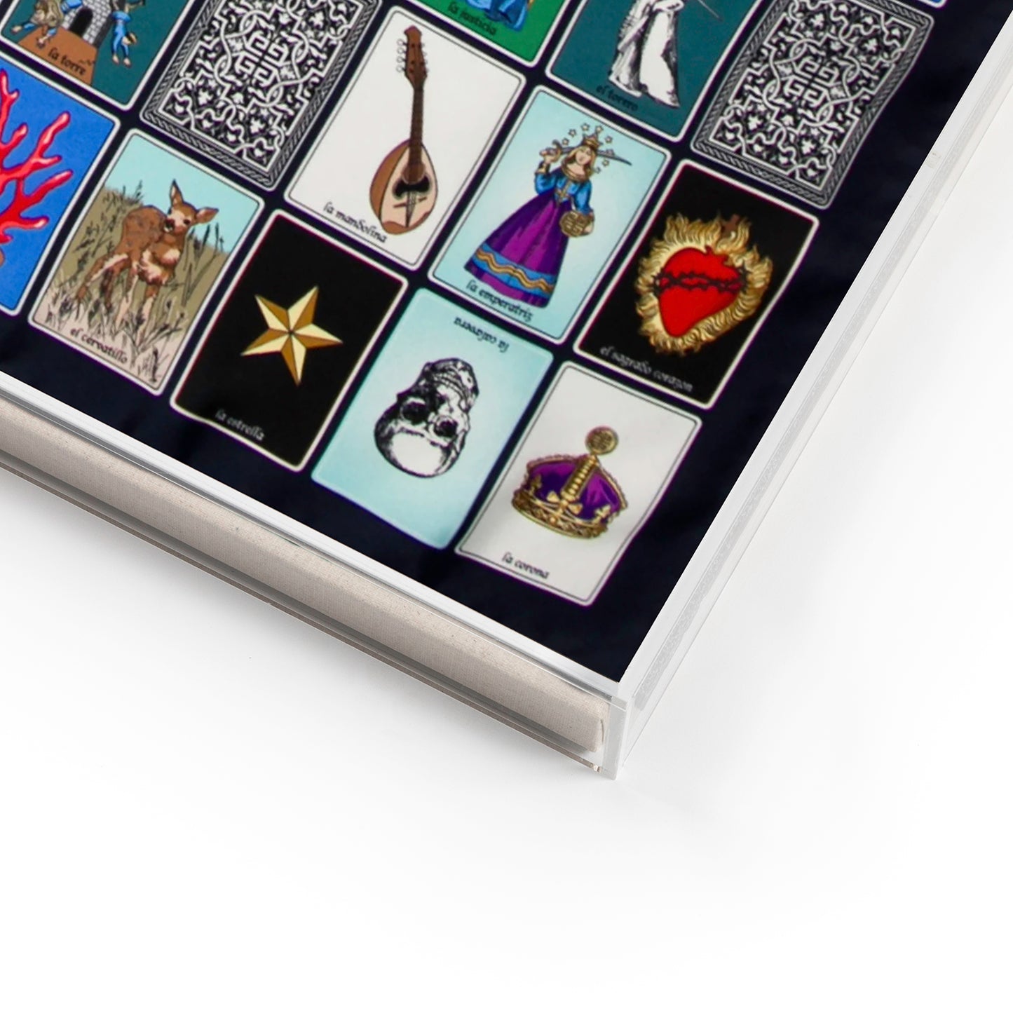 Framed Givenchy Tarot Card Silk Scarf in a 36x36x2" Shadowbox