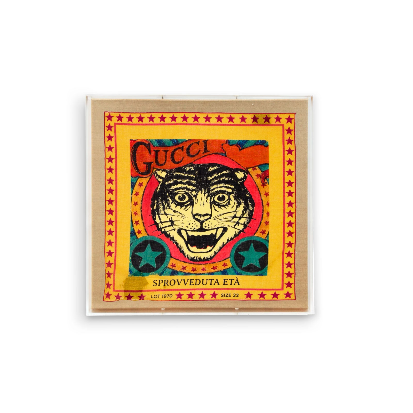 Framed Gucci Sprovveduta Età Scarf | Modern Wall Art – Wexel Art