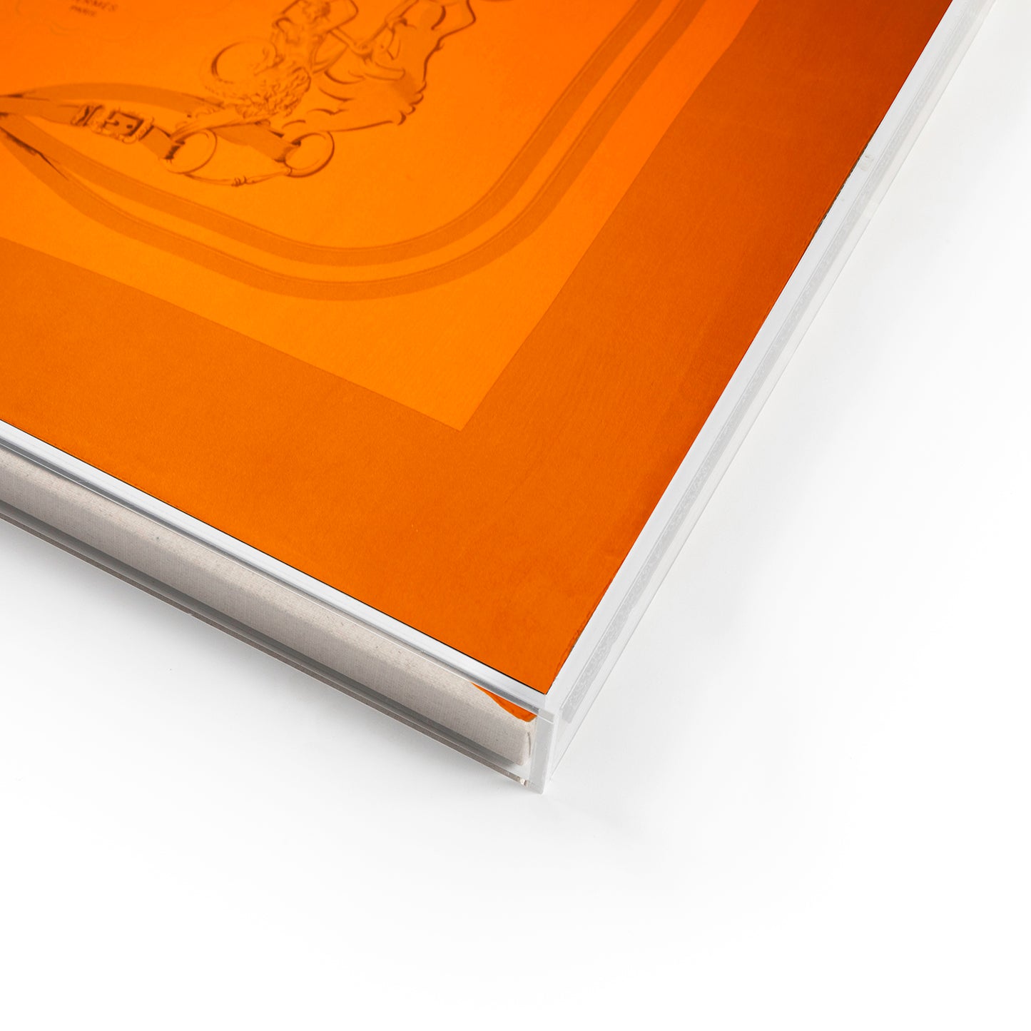 Framed Hermès Brides de Gala Dip-Dye Silk Scarf in a 58x58x2" Shadowbox