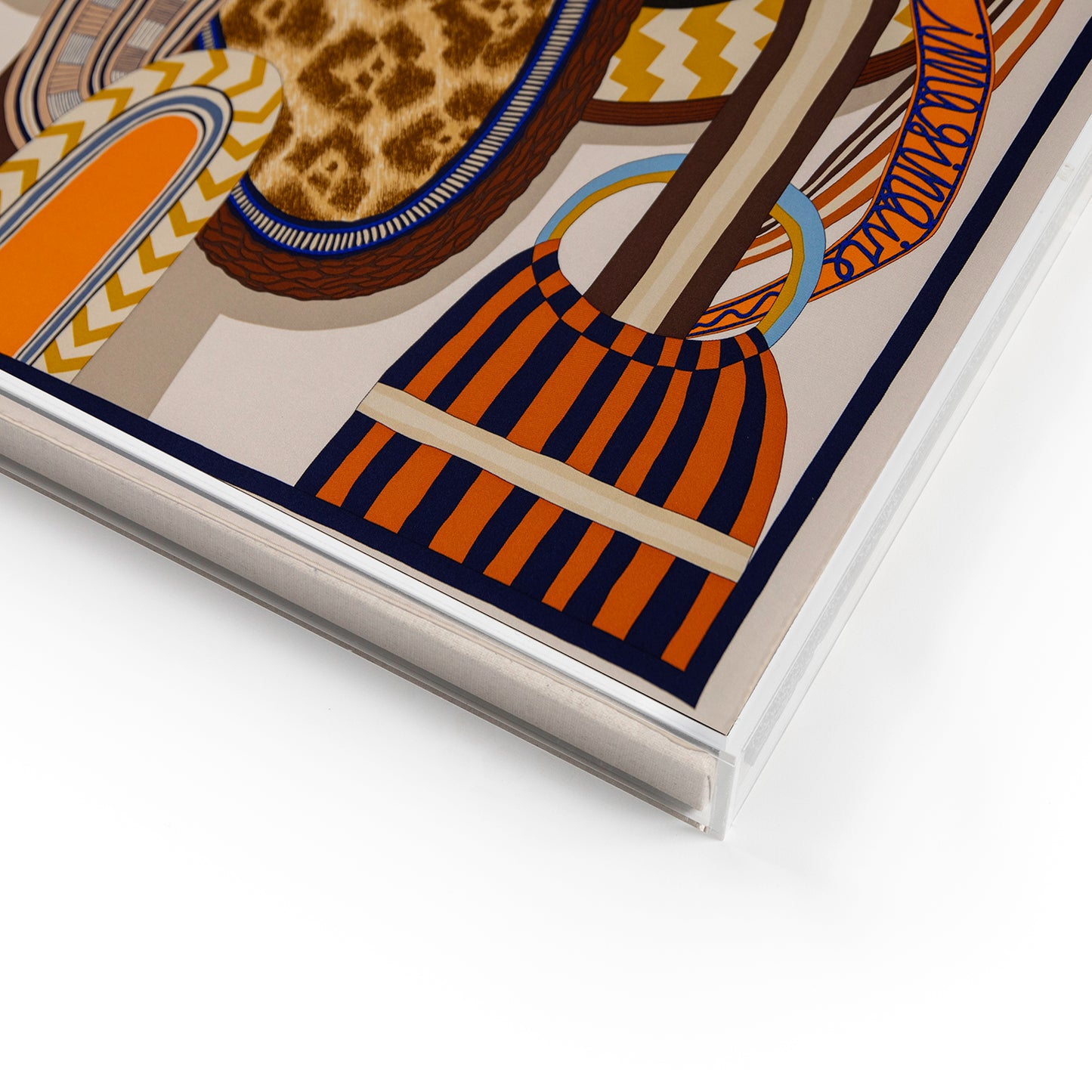 Framed Hermès La Selle Imaginaire Silk Scarf in a 36x36x2" Shadowbox