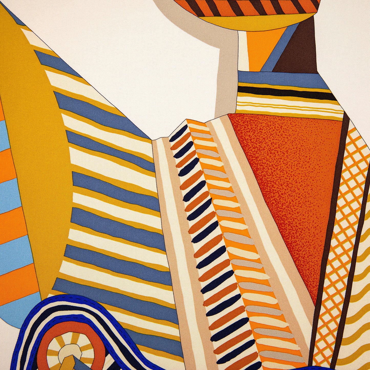 Framed Hermès La Selle Imaginaire Silk Scarf in a 36x36x2" Shadowbox