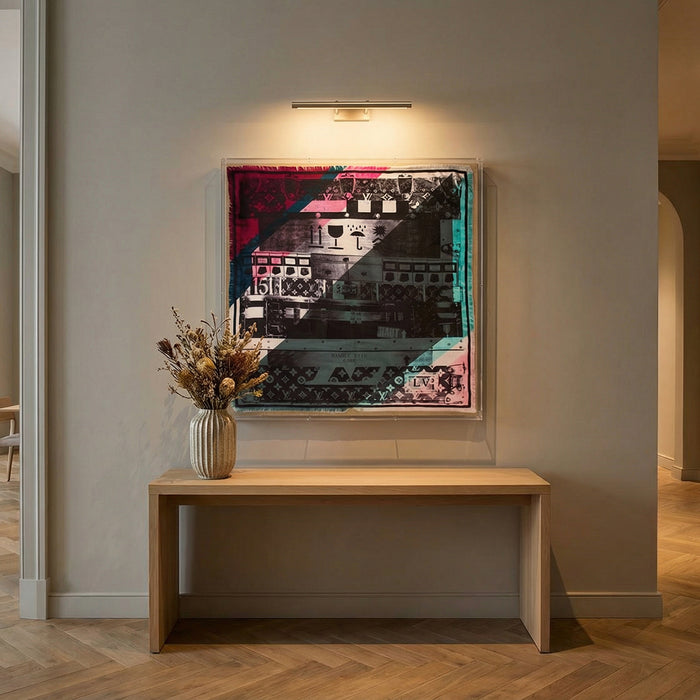 Framed Louis Vuitton Informalle Scarf in a 36x36x2 Shadowbox