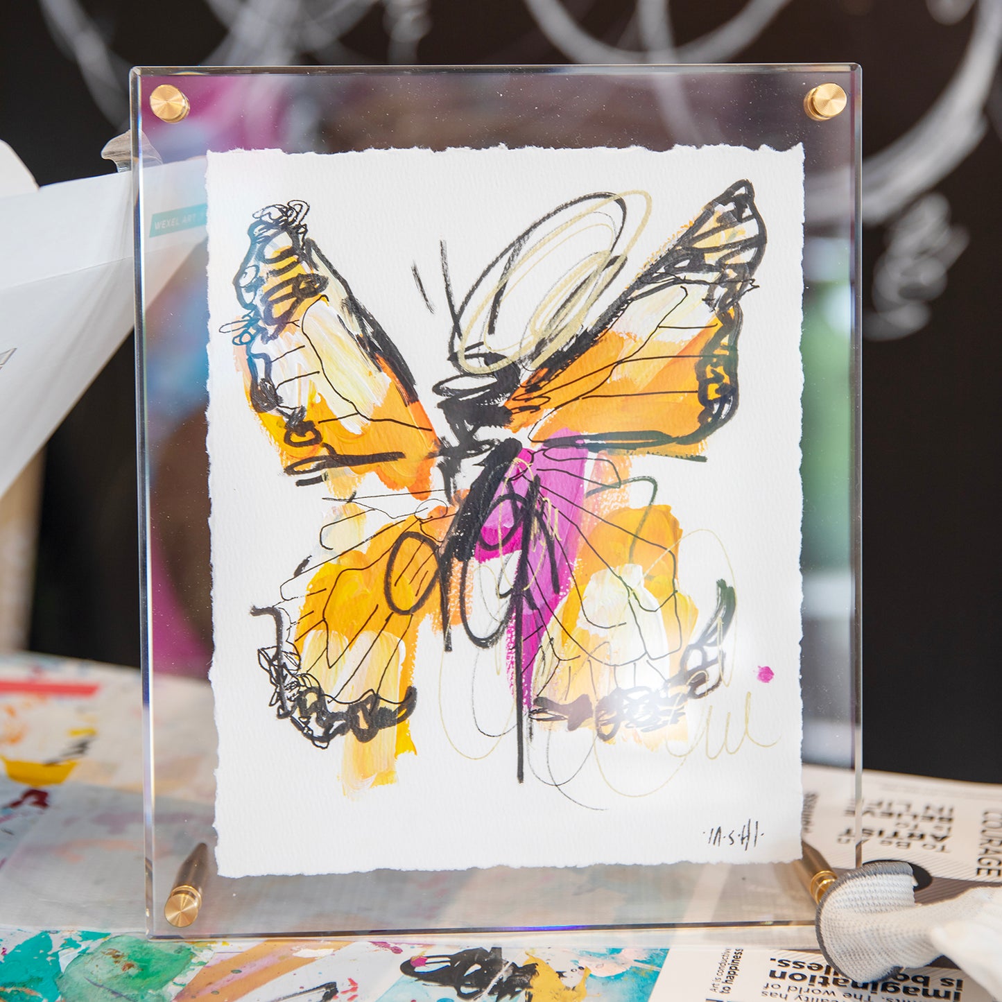 Monarch with Magenta Drip by Ash Almonte