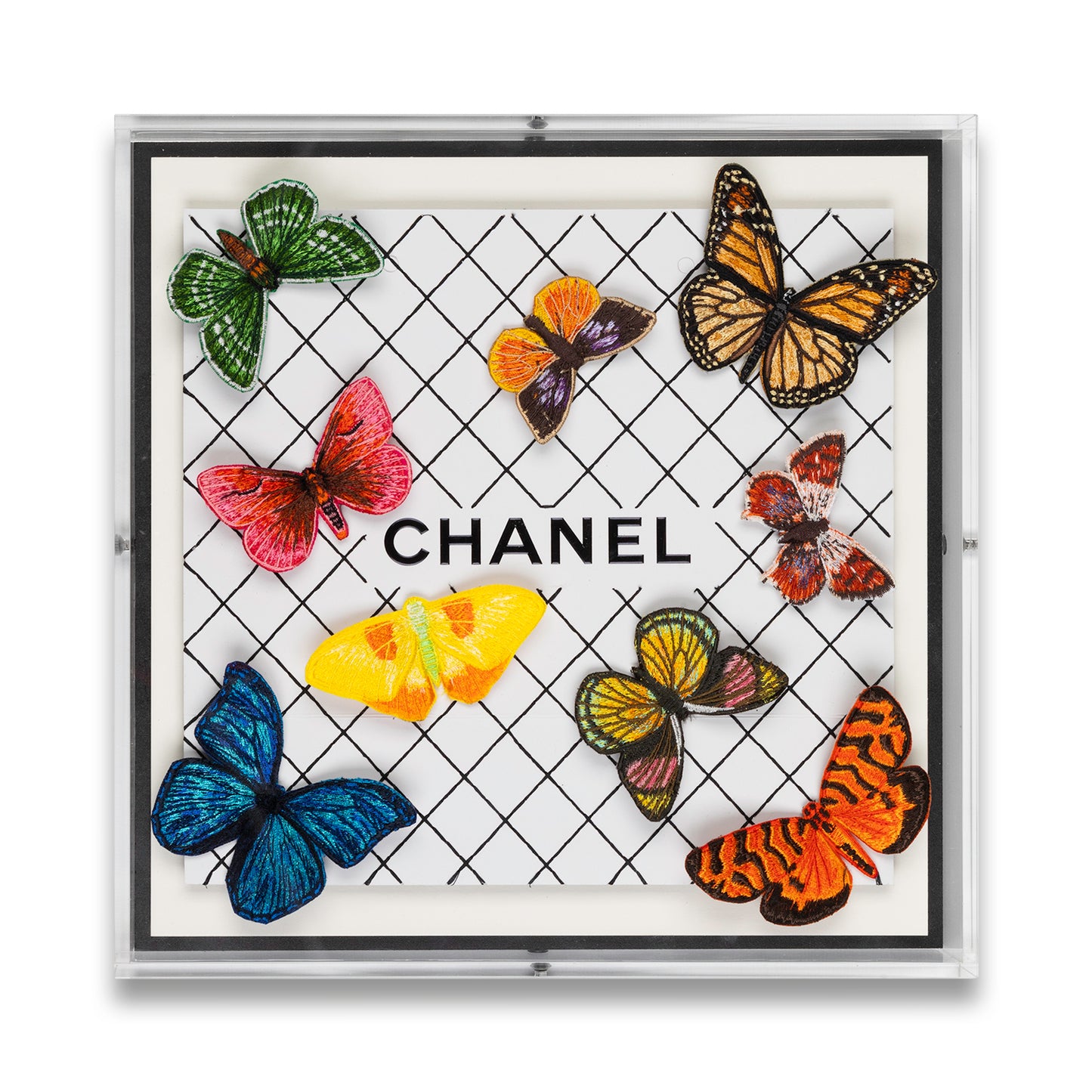 Chanel Flutter on White By Stephen Wilson 12x12x2"