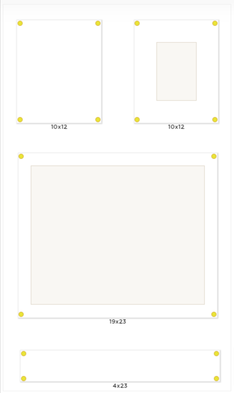 WS Gallery: Mondrian 23" Extension Set Double Panel Frames