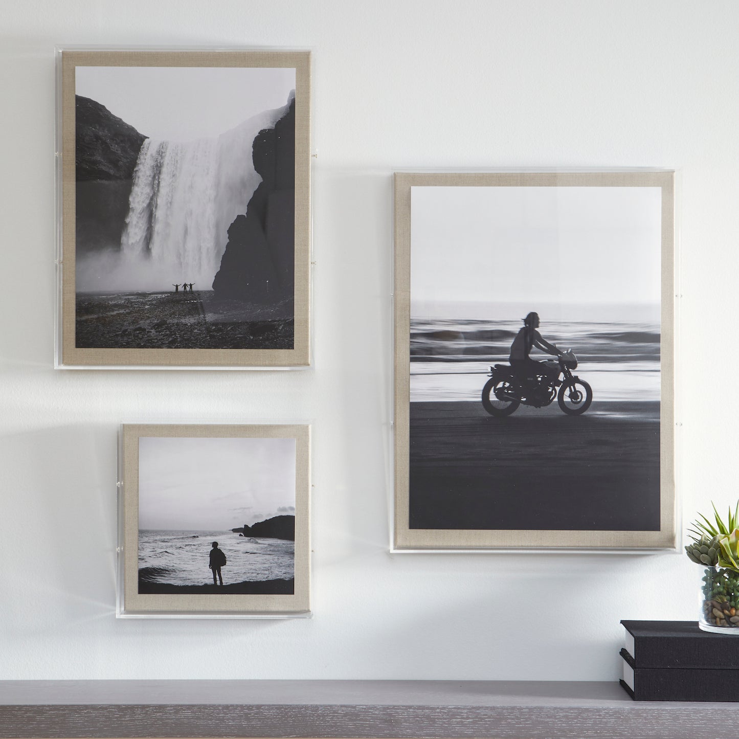 Modern Acrylic Shadowbox with Linen Canvas 2" Depth | UV Grade