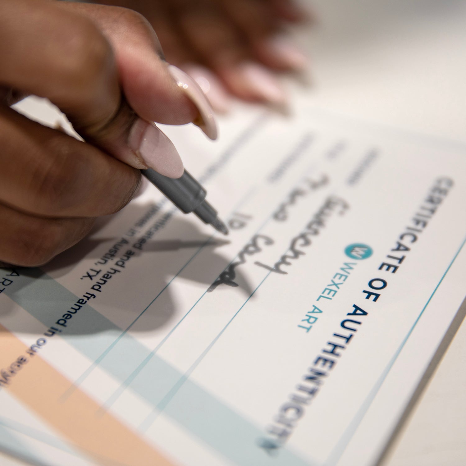 Framed Hermès Faubourg Rainbow Pocket Square in a 20x20x2 Shadowbox
