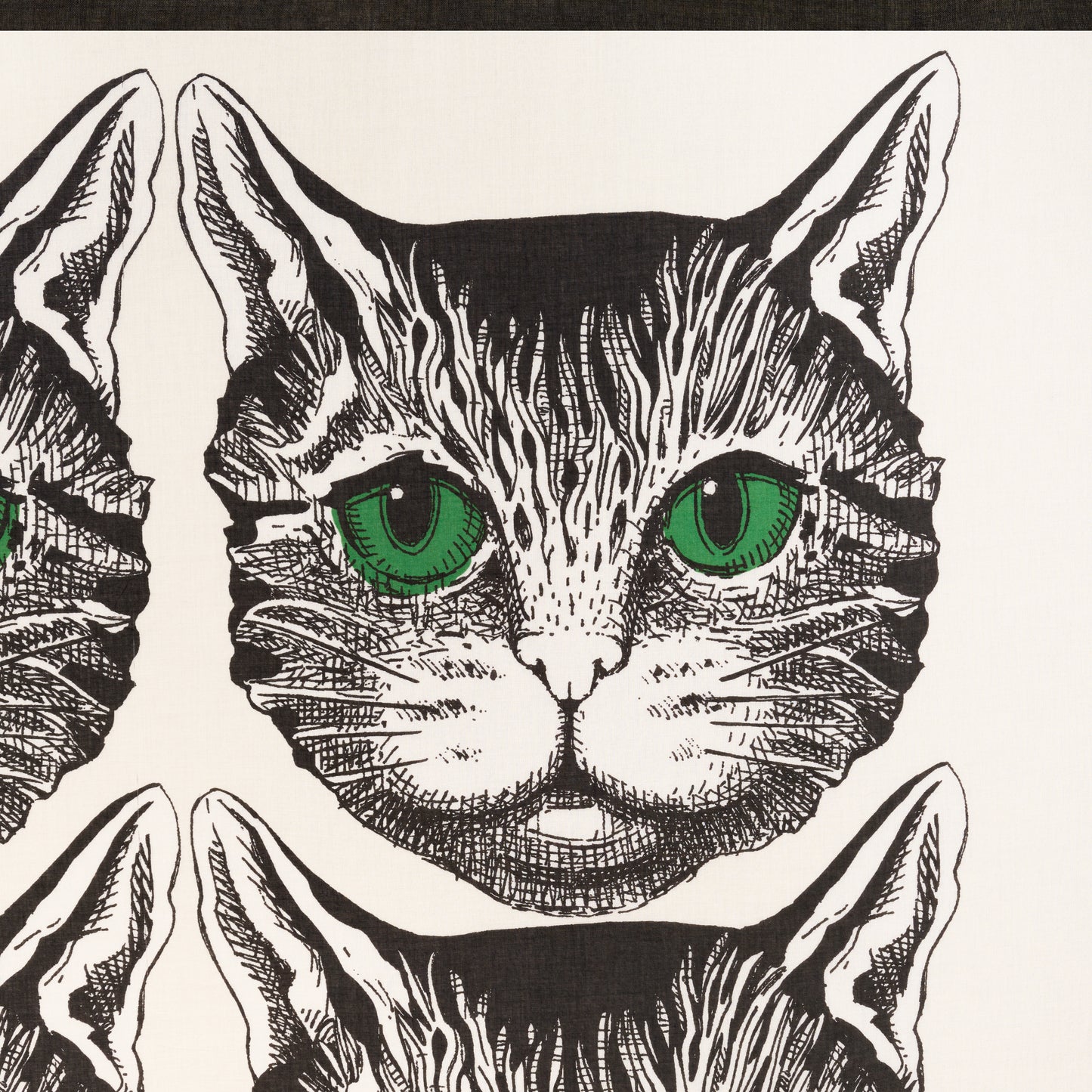 Framed Gucci Mystic Cat "GUCCY" Modal-Silk Scarf in a 58x58x2" Shadowbox