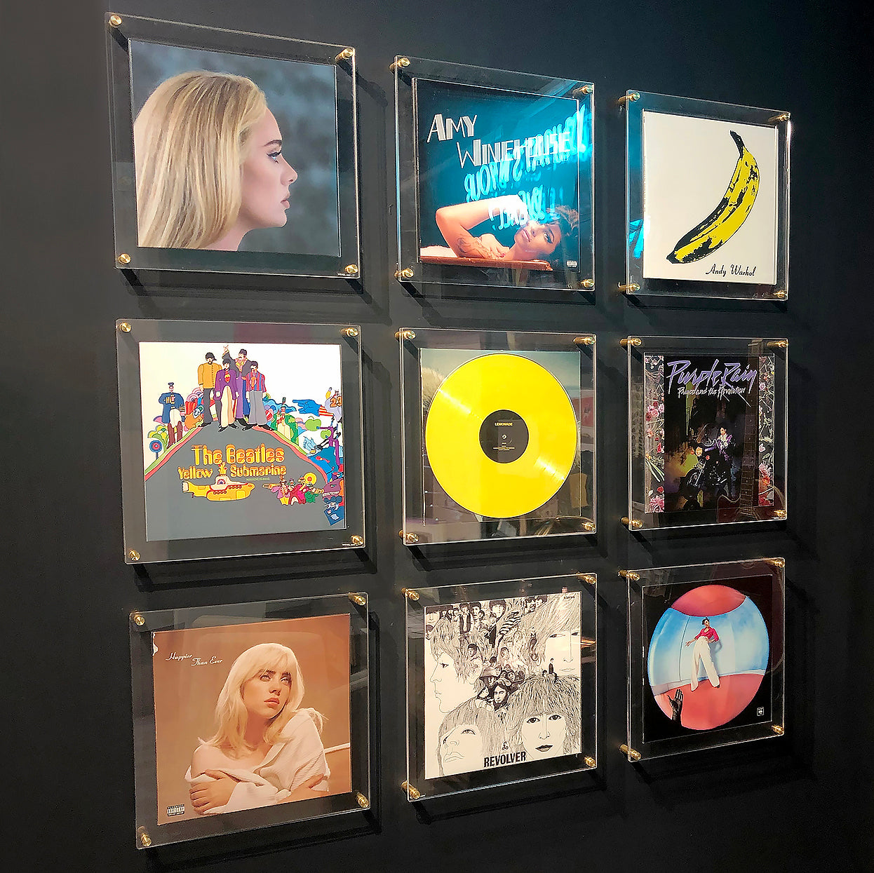 Record Album Frame with 12x12" Acrylic Mat (Album Cover or Vinyl)