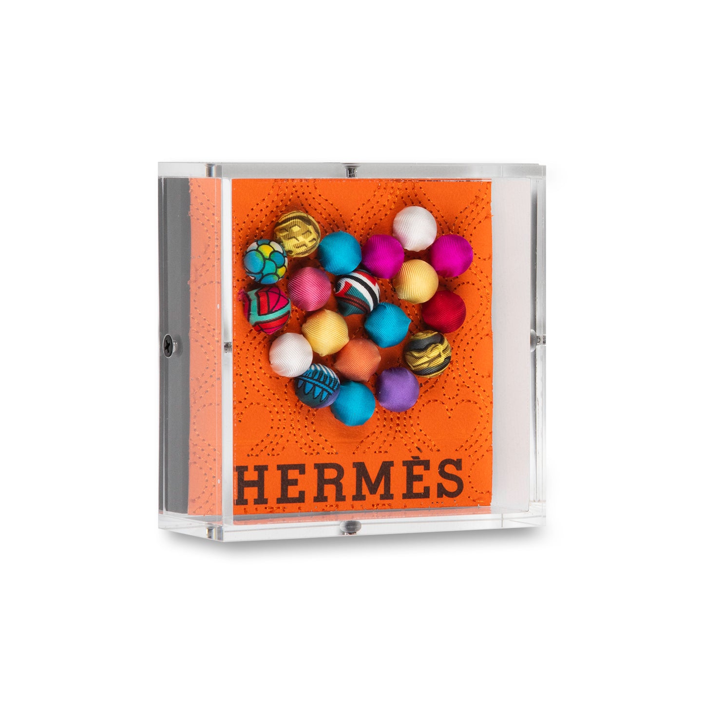 Petite Hermes Pom-Pom Heart by Stephen Wilson (5x5x2")