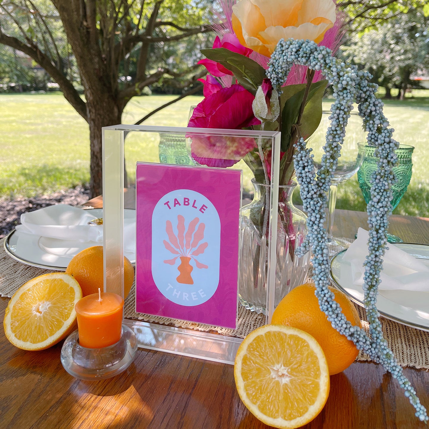 Clear Frost Wedding Float Frame
