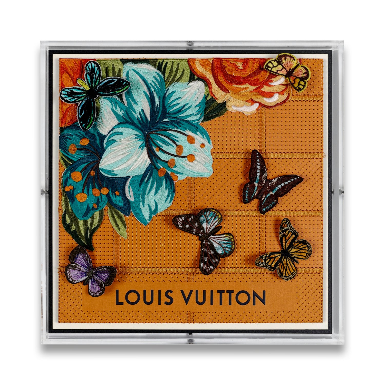 Louis Vuitton Floral Corner Orange by Stephen Wilson 12x12x2