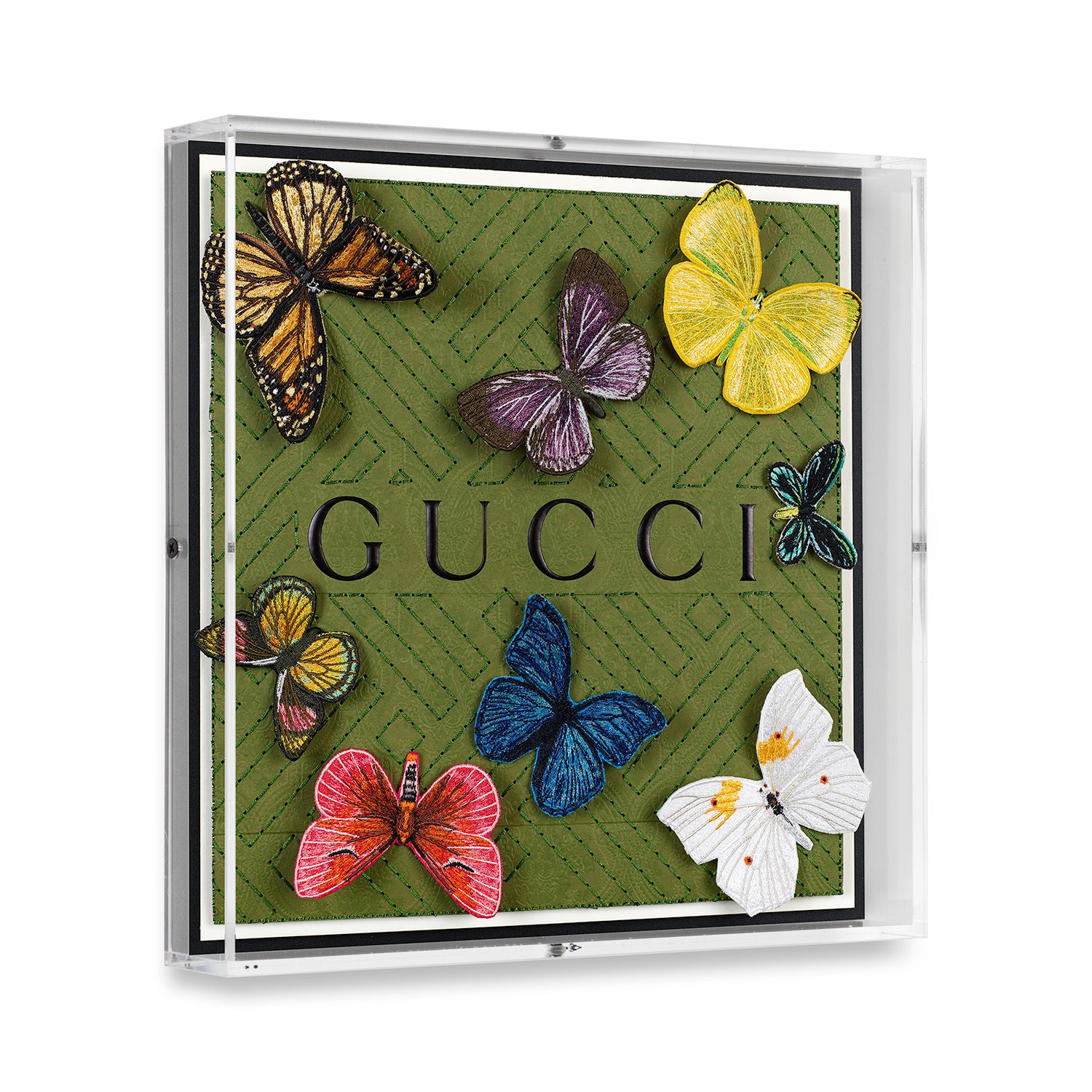 Gucci Butterfly Swarm by Stephen Wilson (12x12x2")