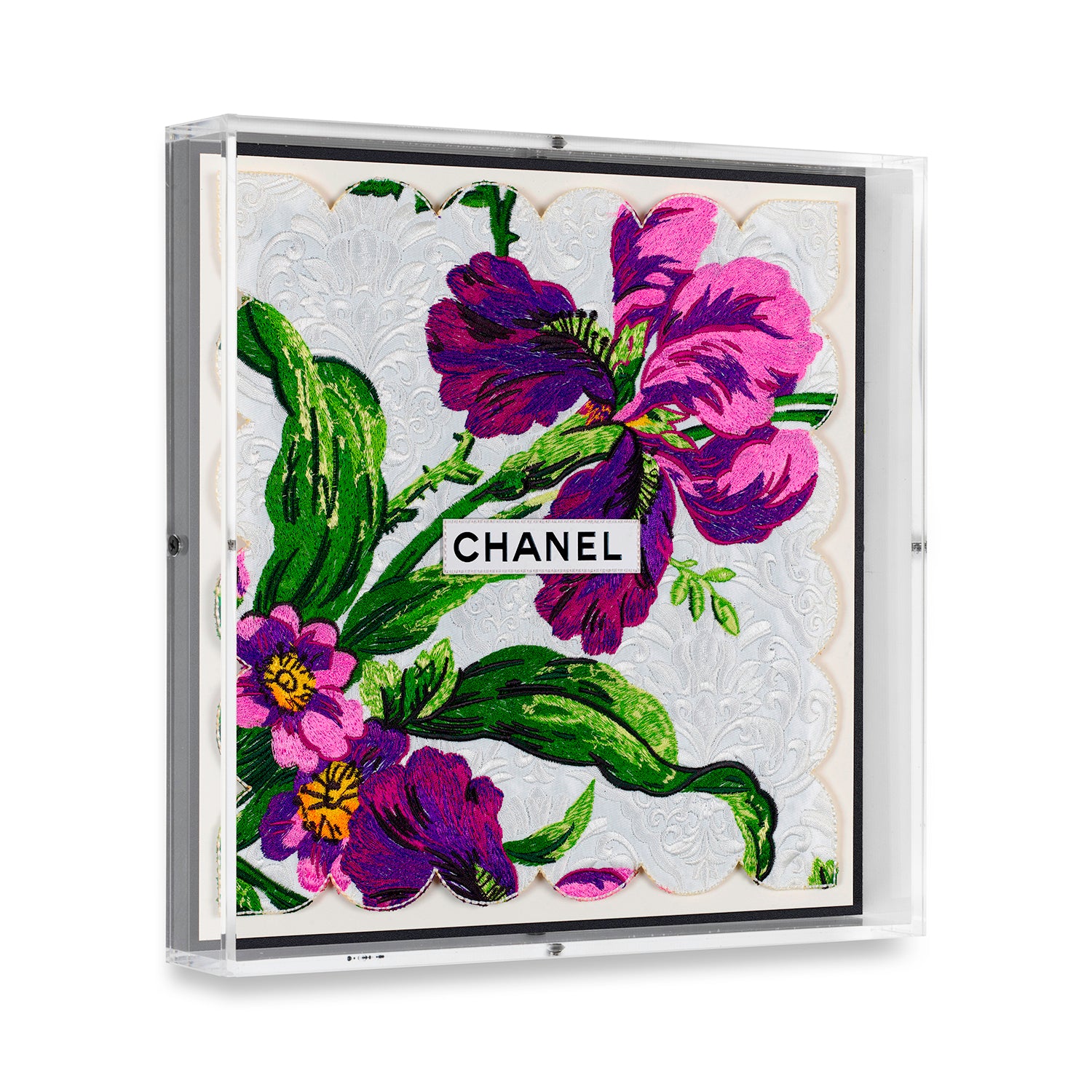Chanel Embroidered Tapestry by Stephen Wilson (12x12x2