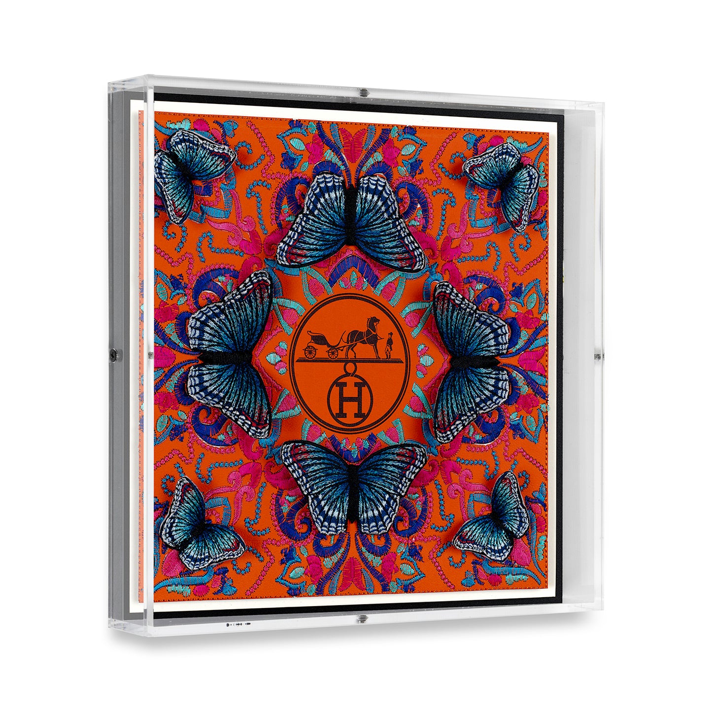 Hermès Symmetry by Stephen Wilson (12x12x2")