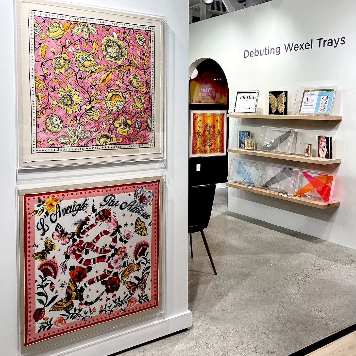 36" x 36" x 3" Modern UV-Grade Acrylic Shadowbox with Linen Canvas