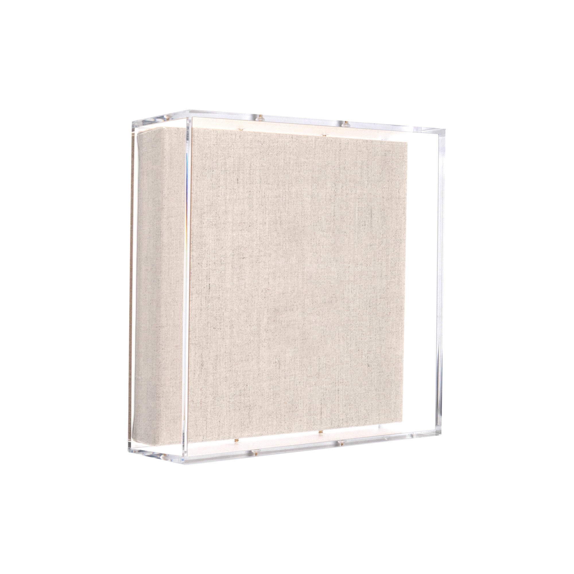 Modern Acrylic Shadowbox with Linen Canvas 2