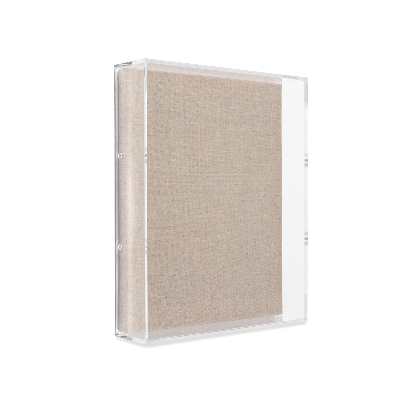 Modern Acrylic Shadowbox with Linen Canvas 3" Depth - UV Grade