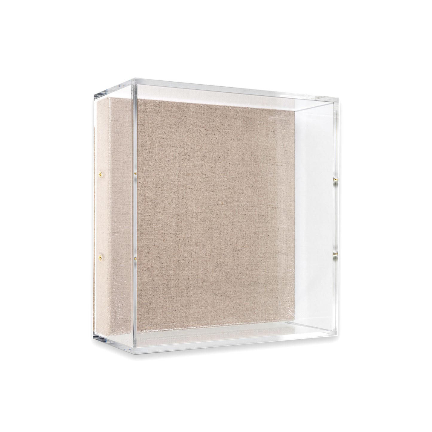 Modern Acrylic Shadowbox with Linen Canvas 3" Depth - UV Grade