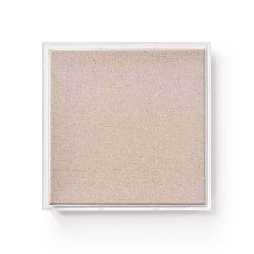 12" x 12" x 3" Modern Acrylic Shadowbox with Linen Canvas - UV Grade