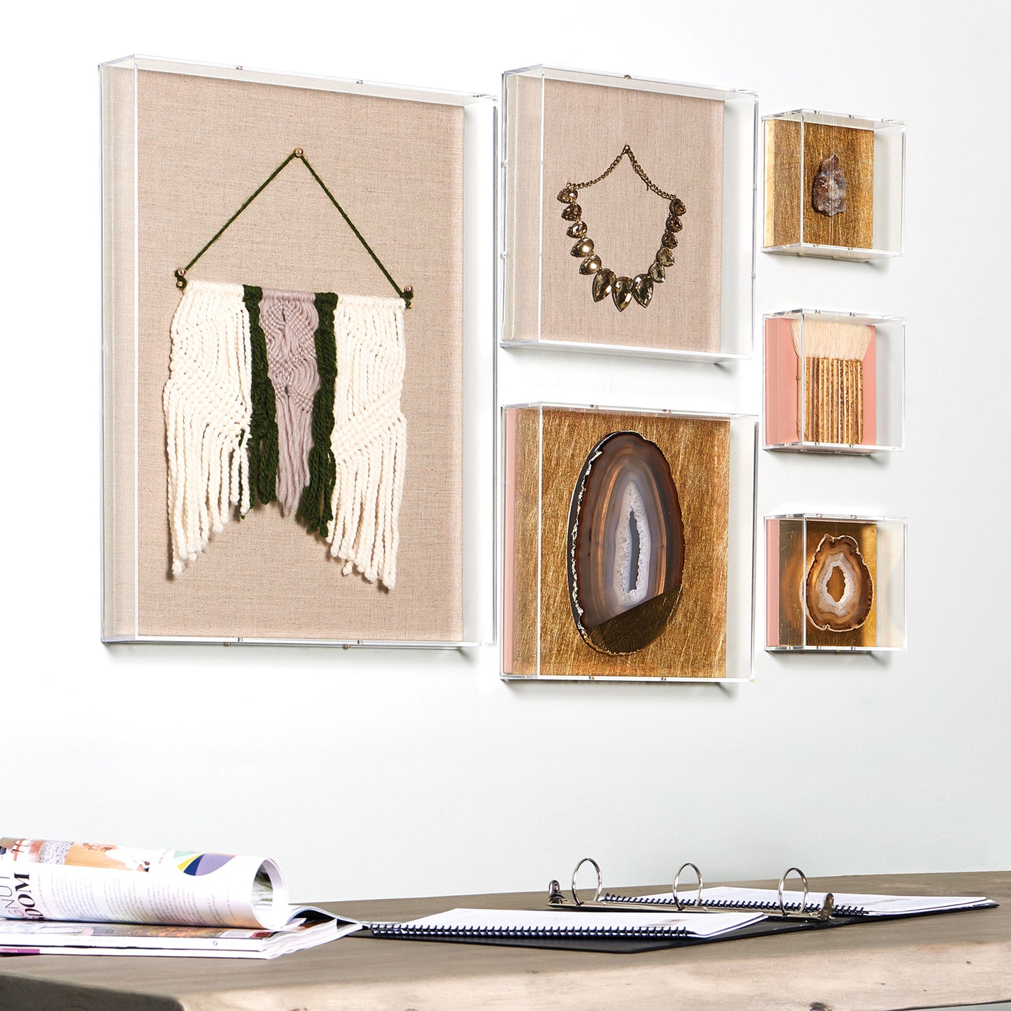 Modern Acrylic Shadowbox with Linen Canvas 2" Depth | UV Grade