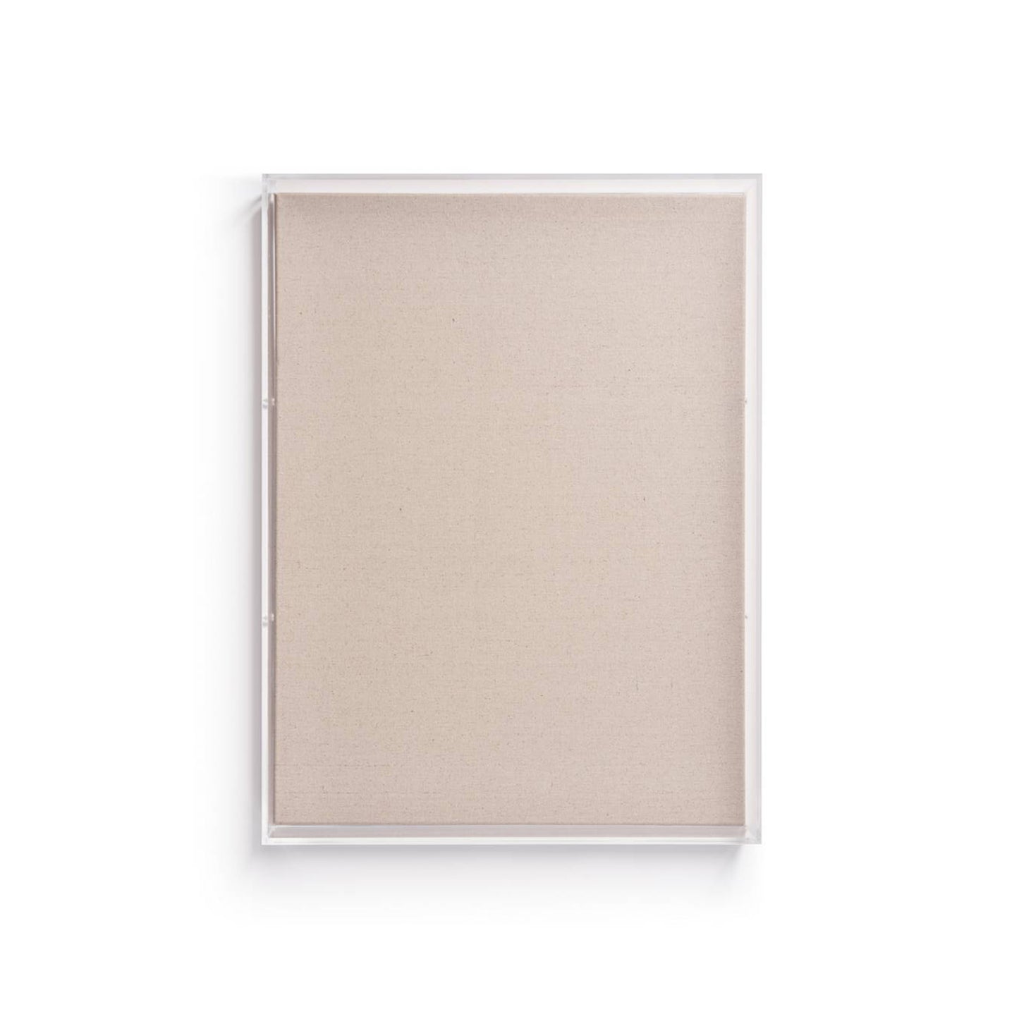 18" x 24" x 3" Modern Acrylic Shadowbox with Linen Canvas - UV Grade