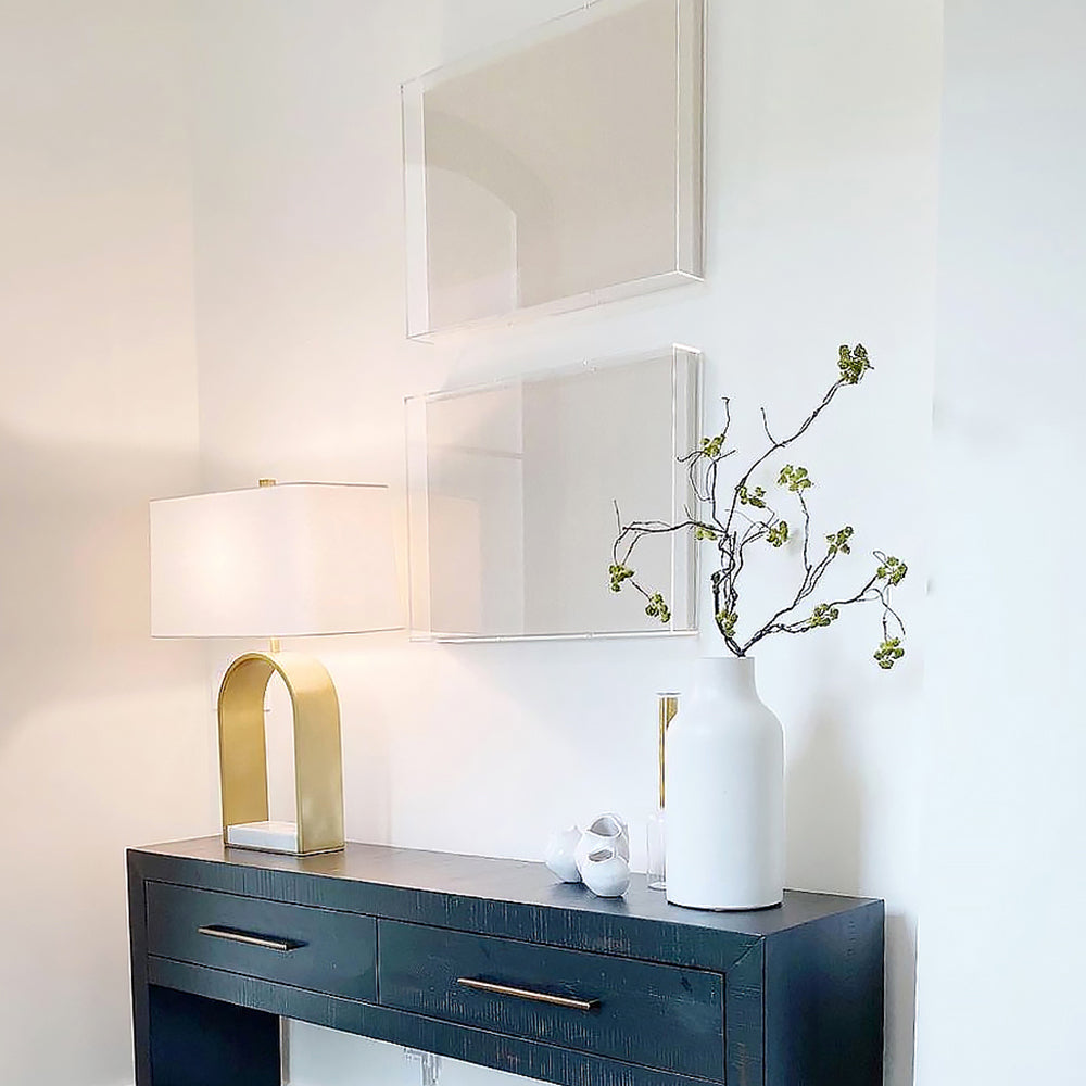 Modern Acrylic Shadowbox with Linen Canvas 2" Depth | UV Grade