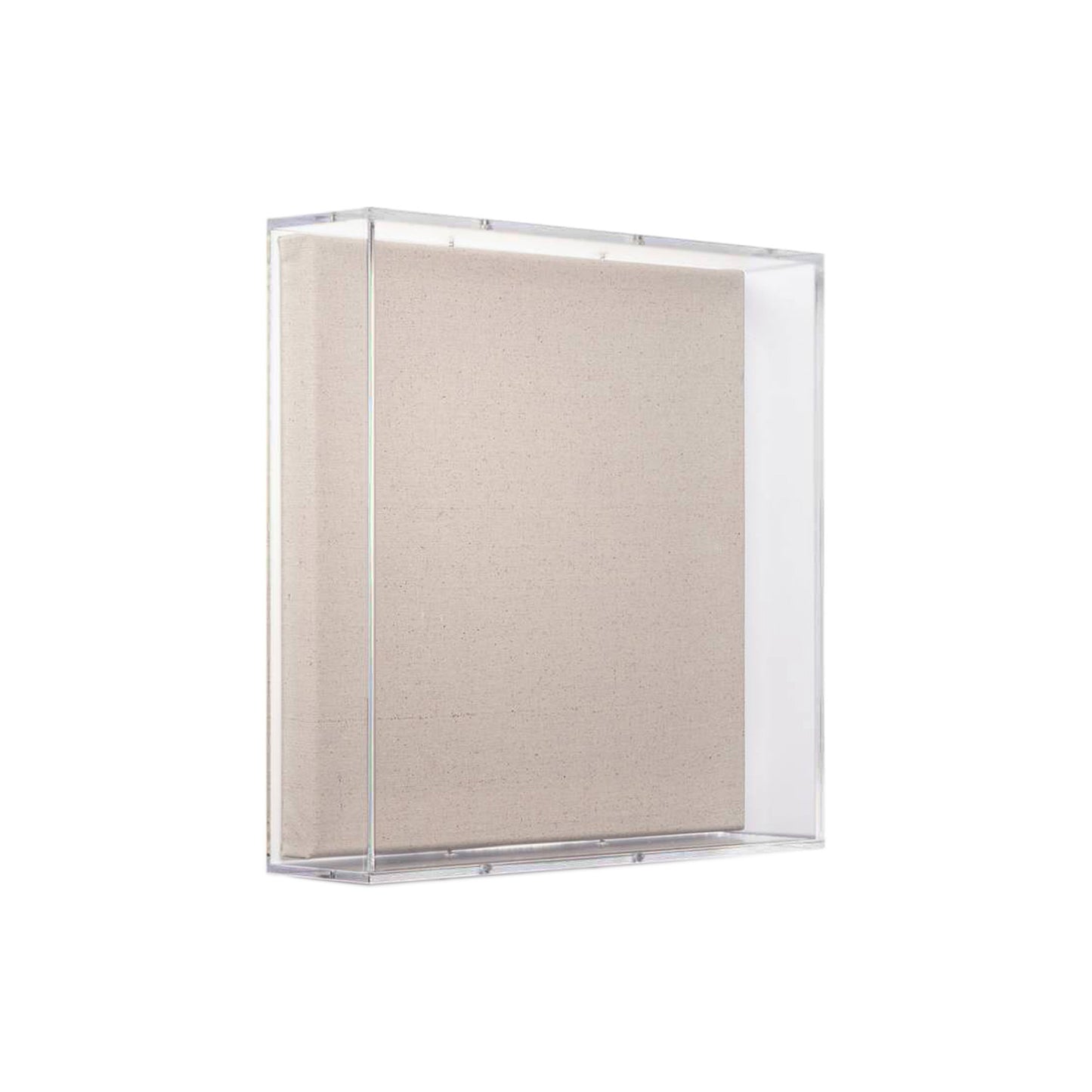 Modern UV-Grade Acrylic Shadowbox with Linen Canvas 3" Depth