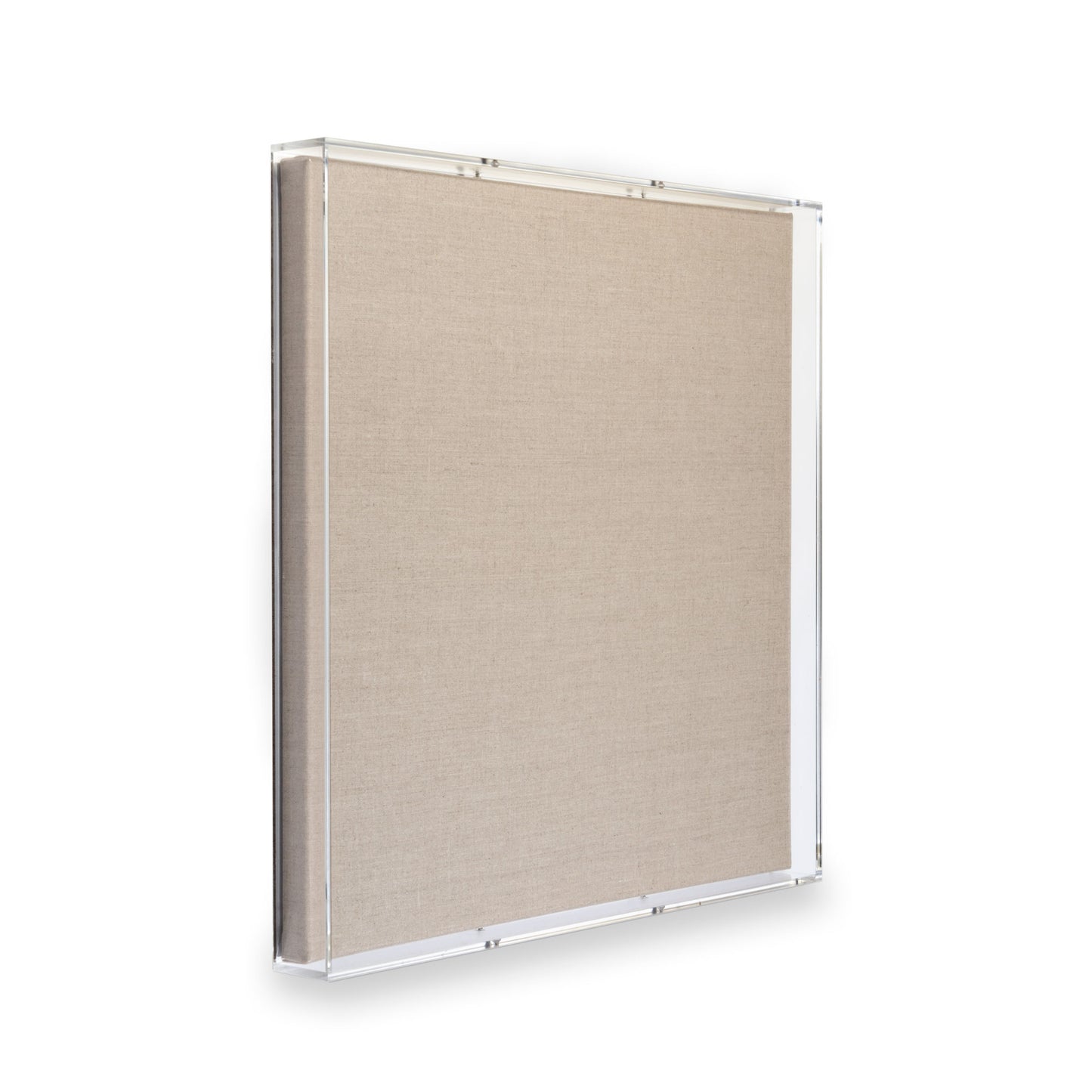 Modern Acrylic Shadowbox with Linen Canvas 2" Depth | UV Grade