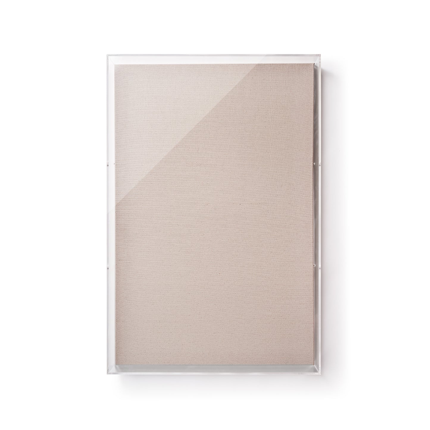 24" x 36" x 3" Modern Acrylic Shadowbox with Linen Canvas - UV Grade