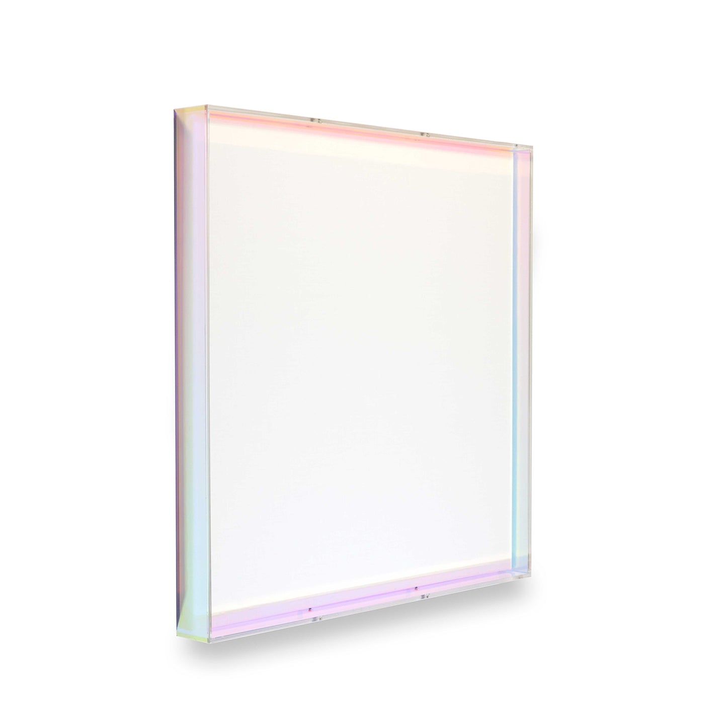 Rainbow Acrylic Shadowbox with White Canvas