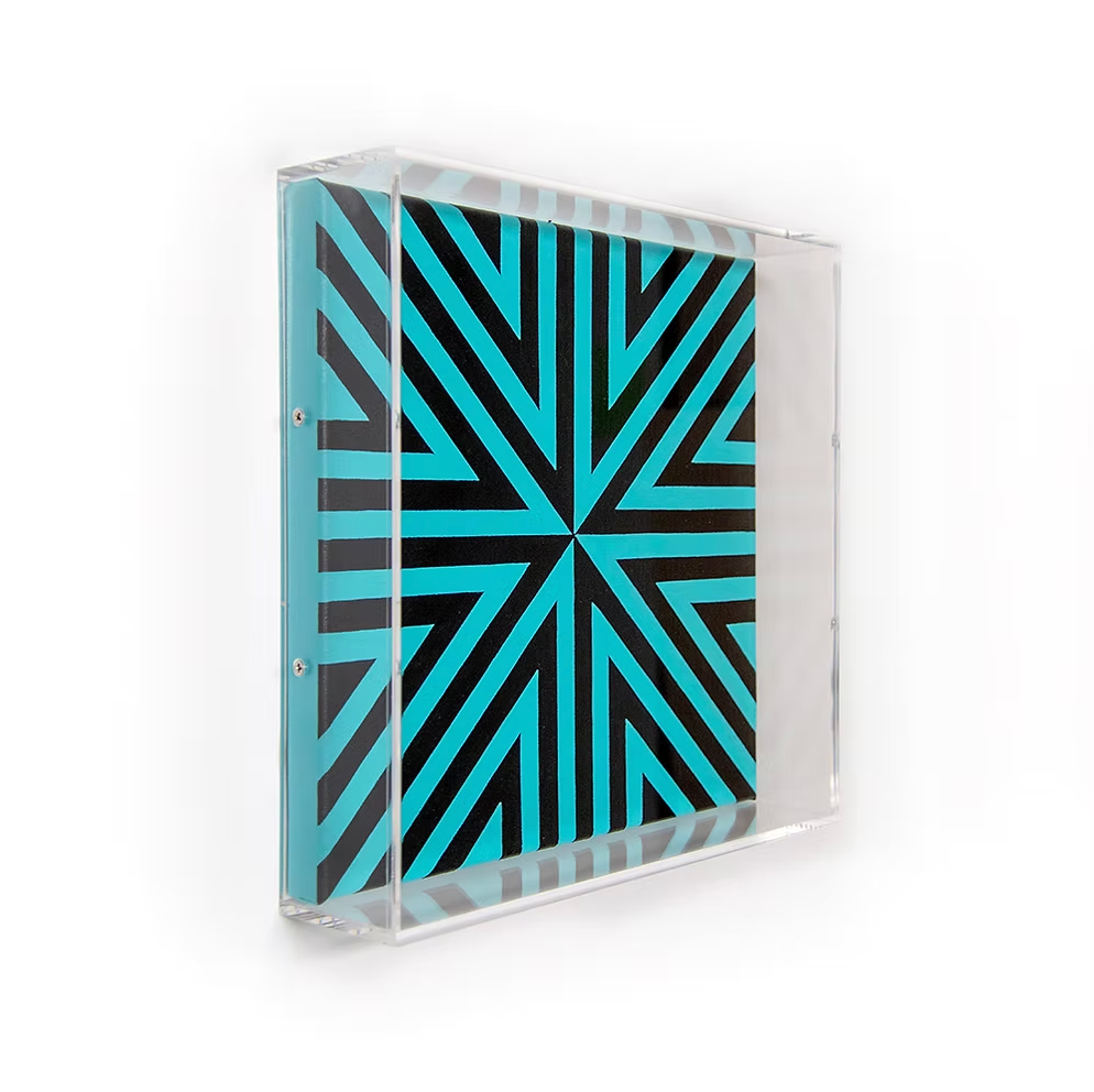 Aqua Optical Illusions III by Charlotte Schembri