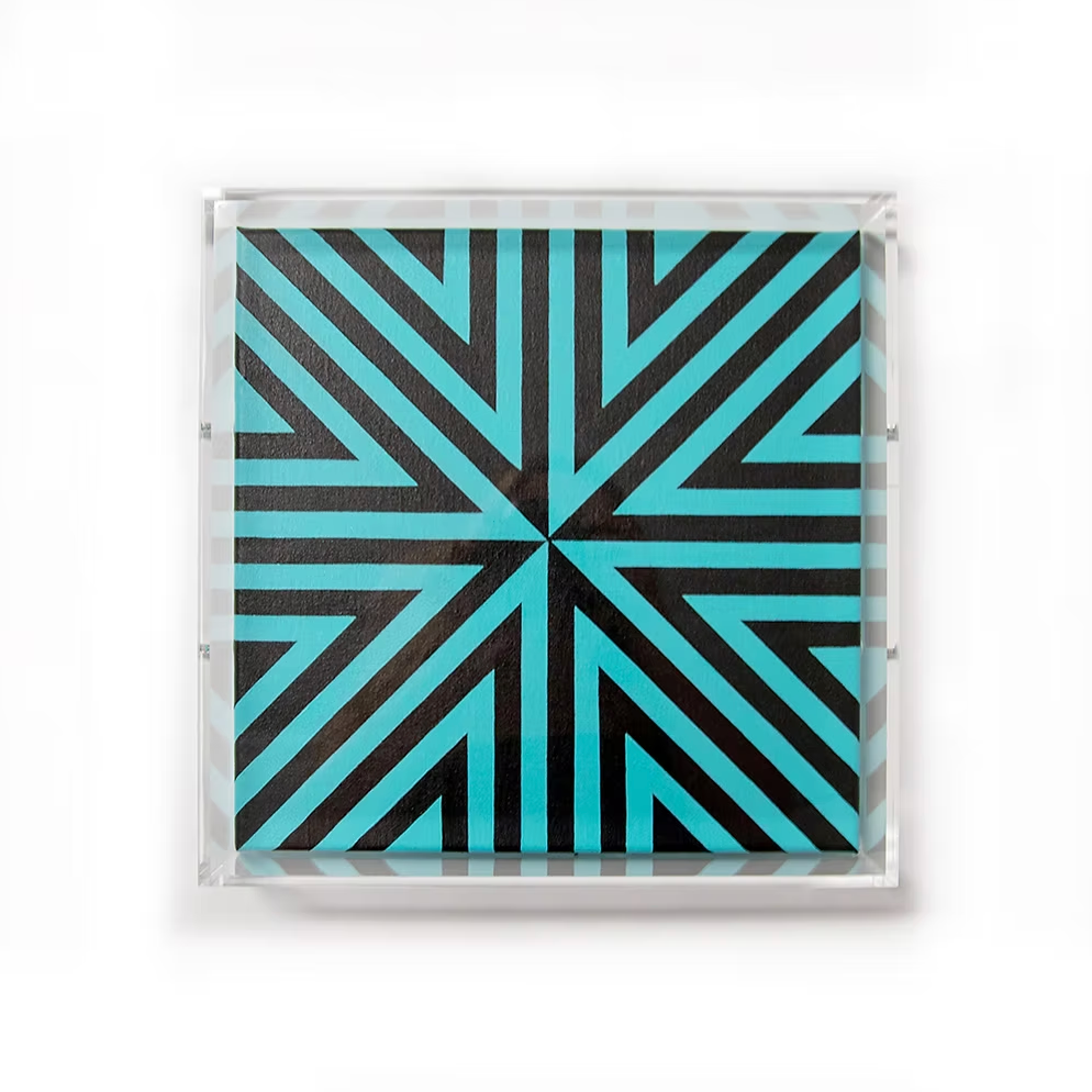 Aqua Optical Illusions III by Charlotte Schembri