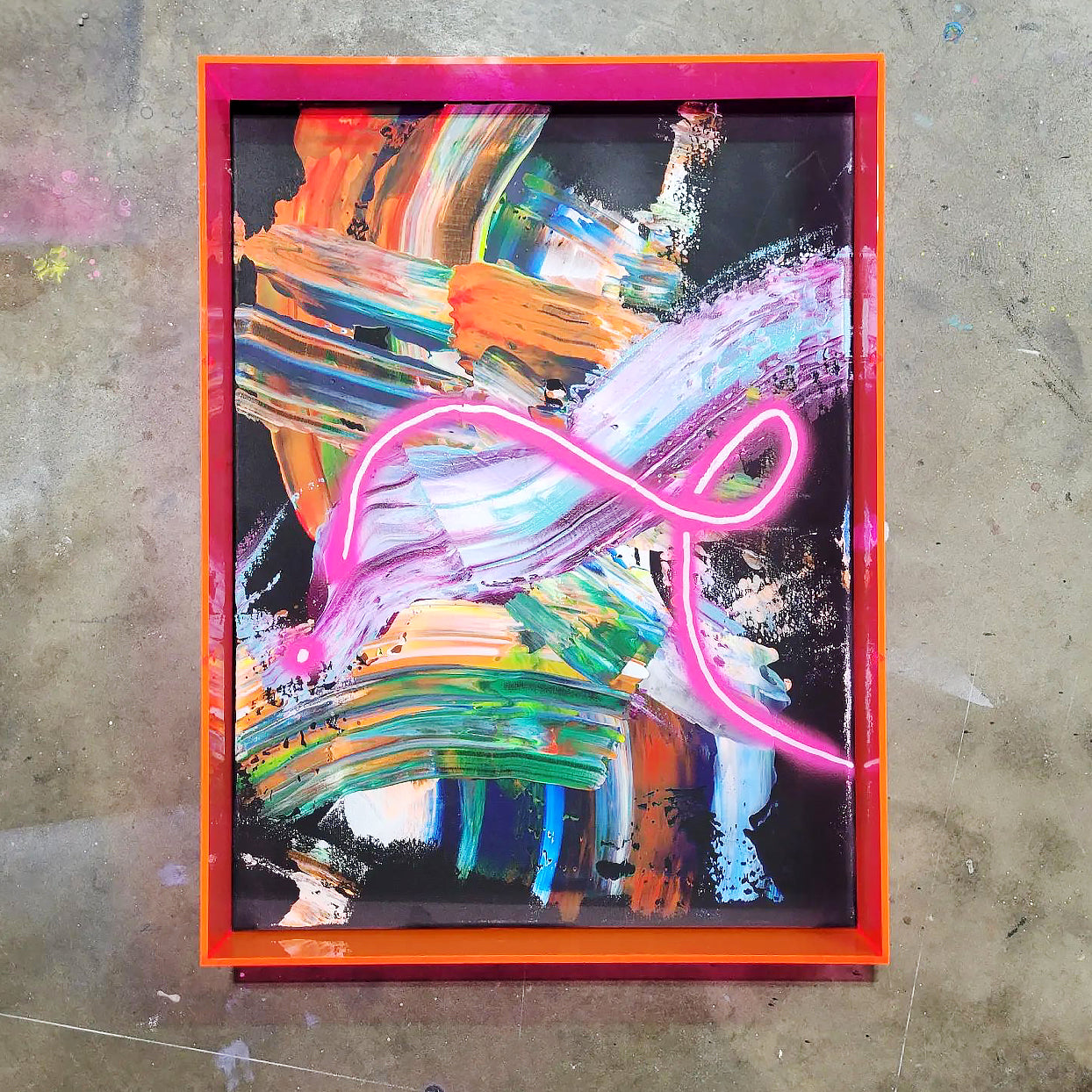 Shadowbox Lid CHOOSE Your Color 18x24x3" (Neon Pink, Orange, or Sea Glass)