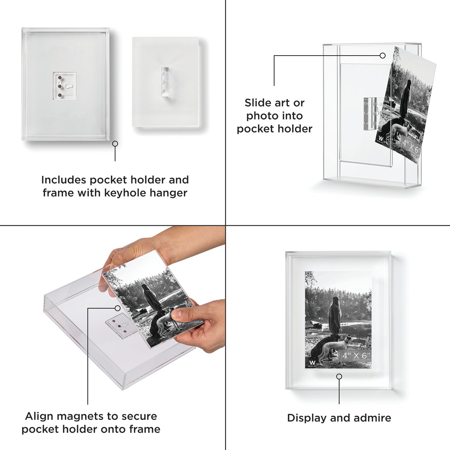 Clear Magnetic Float Frames – Wexel Art