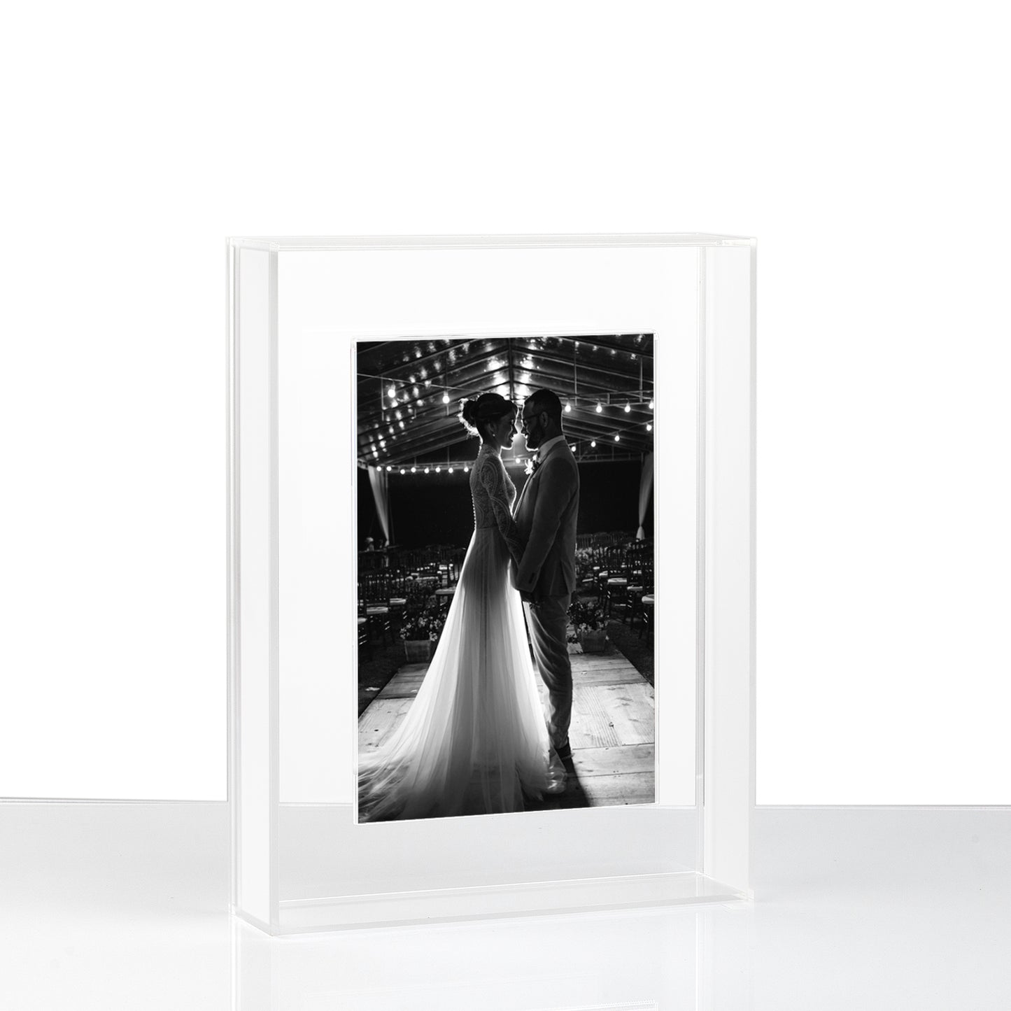 Clear Frost Wedding Float Frame