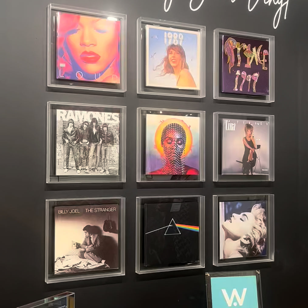Display & Play Floating Magnetic Vinyl Record Album Frame