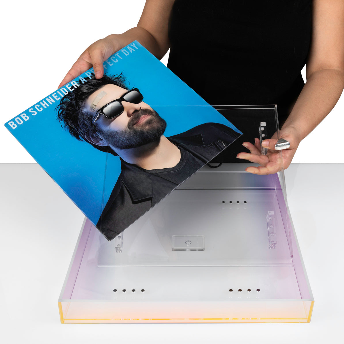 Led Record Frame Floating Magnetic Record Album Frame | Record Album Display – Wexel Art