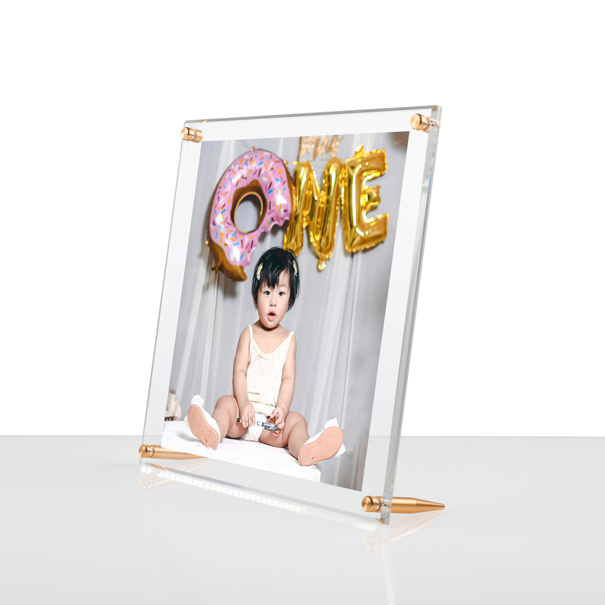 Acrylic Bevel Tabletop Float Frame for 10x10" photos