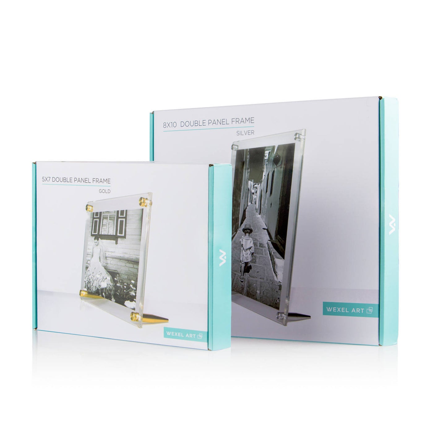 Acrylic Bevel Tabletop Float Frame for 5x7" Photos