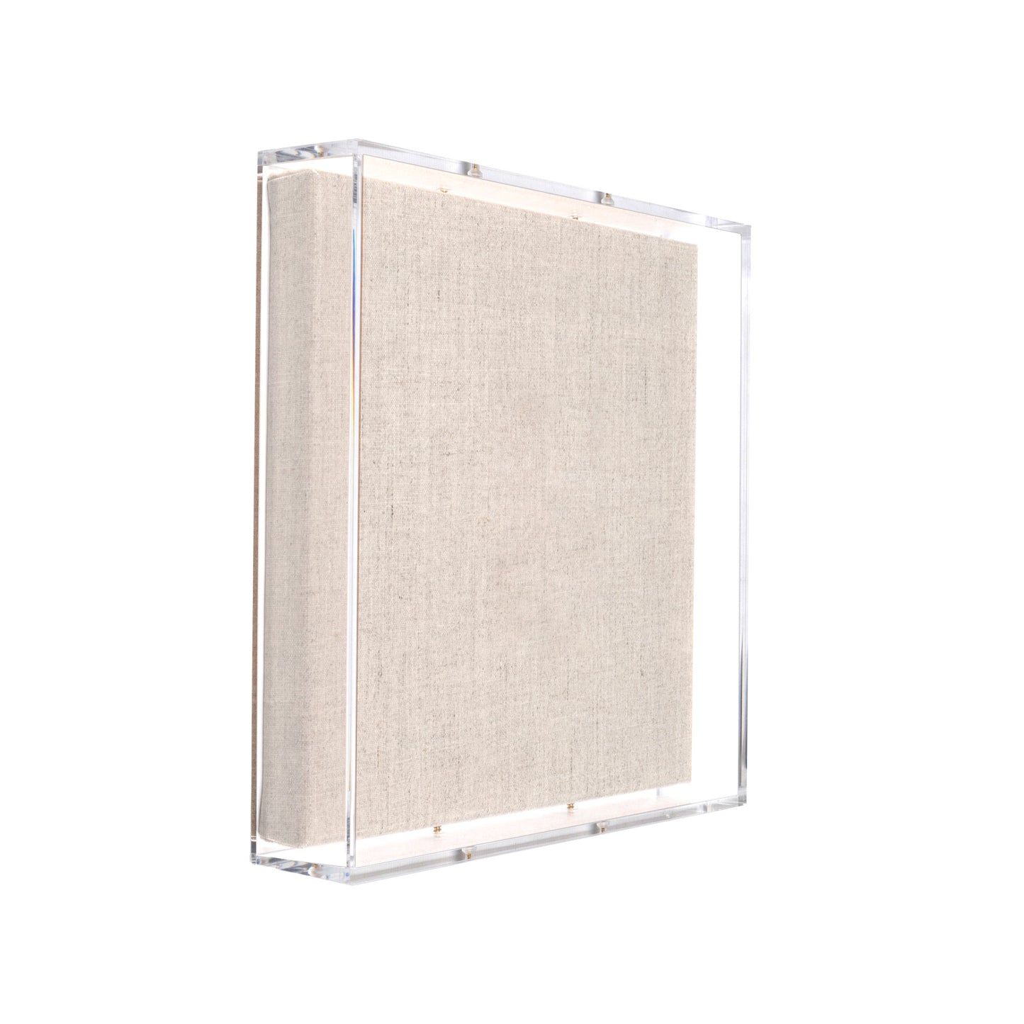 Modern Acrylic Shadowbox with Linen Canvas 2" Depth | UV Grade