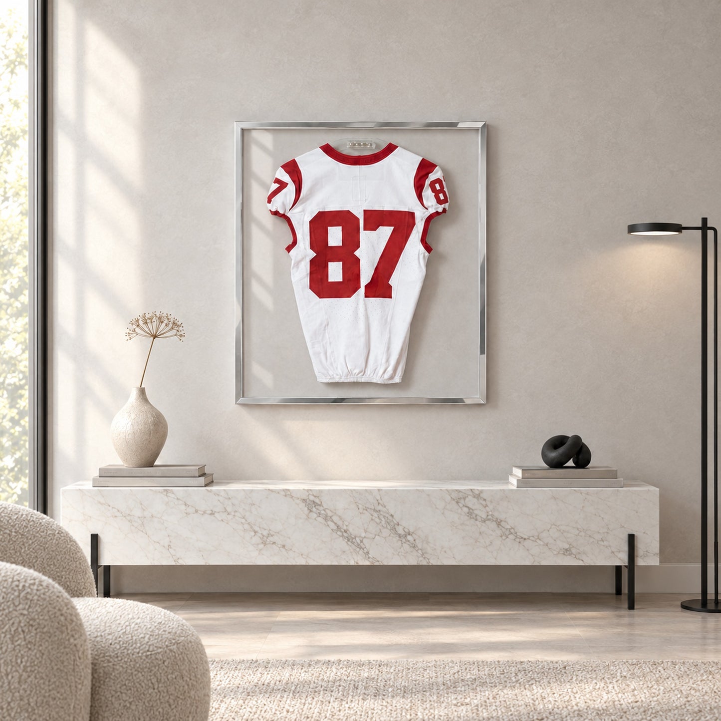 Luxury Jersey Display with Mirrored Acrylic
