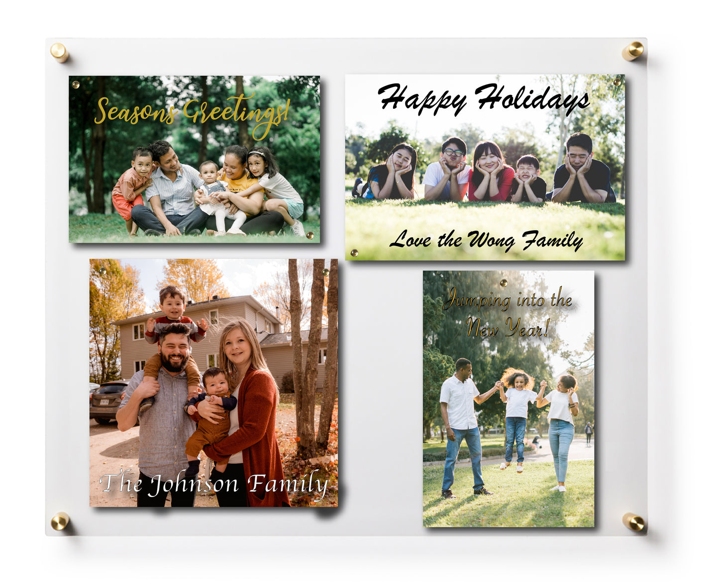 Holiday Cards + Photos Single Panel Memo Board